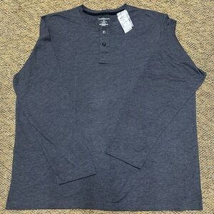 Croft & Barrow Men's Navy Long Sleeve Henley